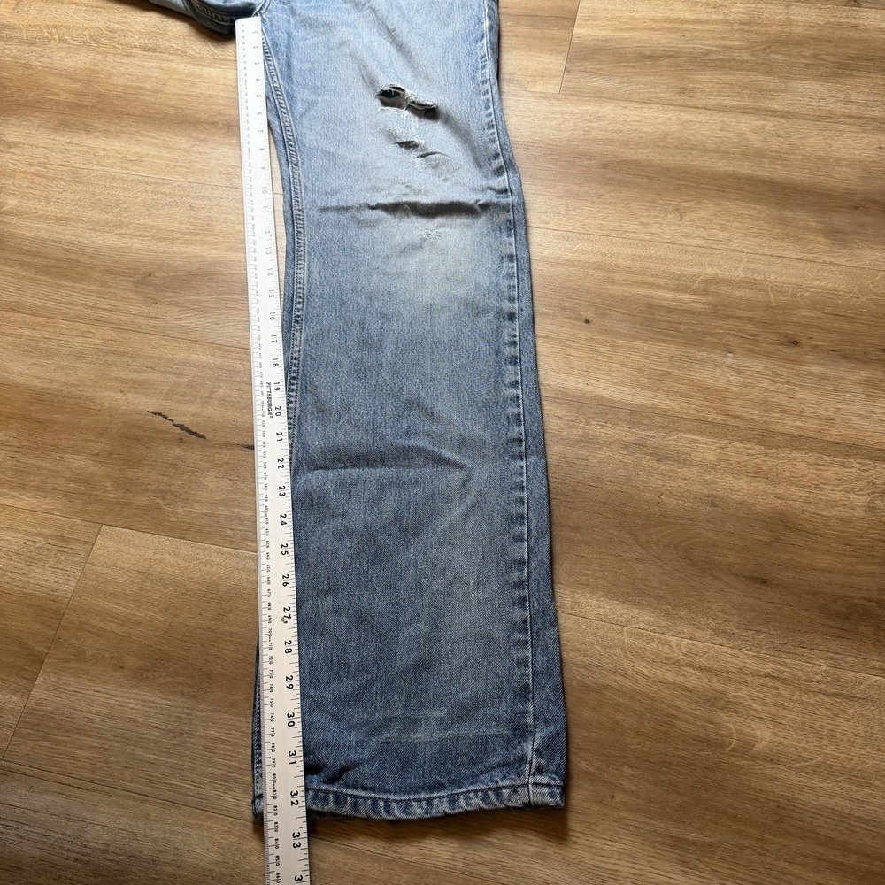 Diesel Larkee Jeans Mens 33x32 Blue Distressed Regular Straight Leg Denim 0800Z - Picture 14 of 16